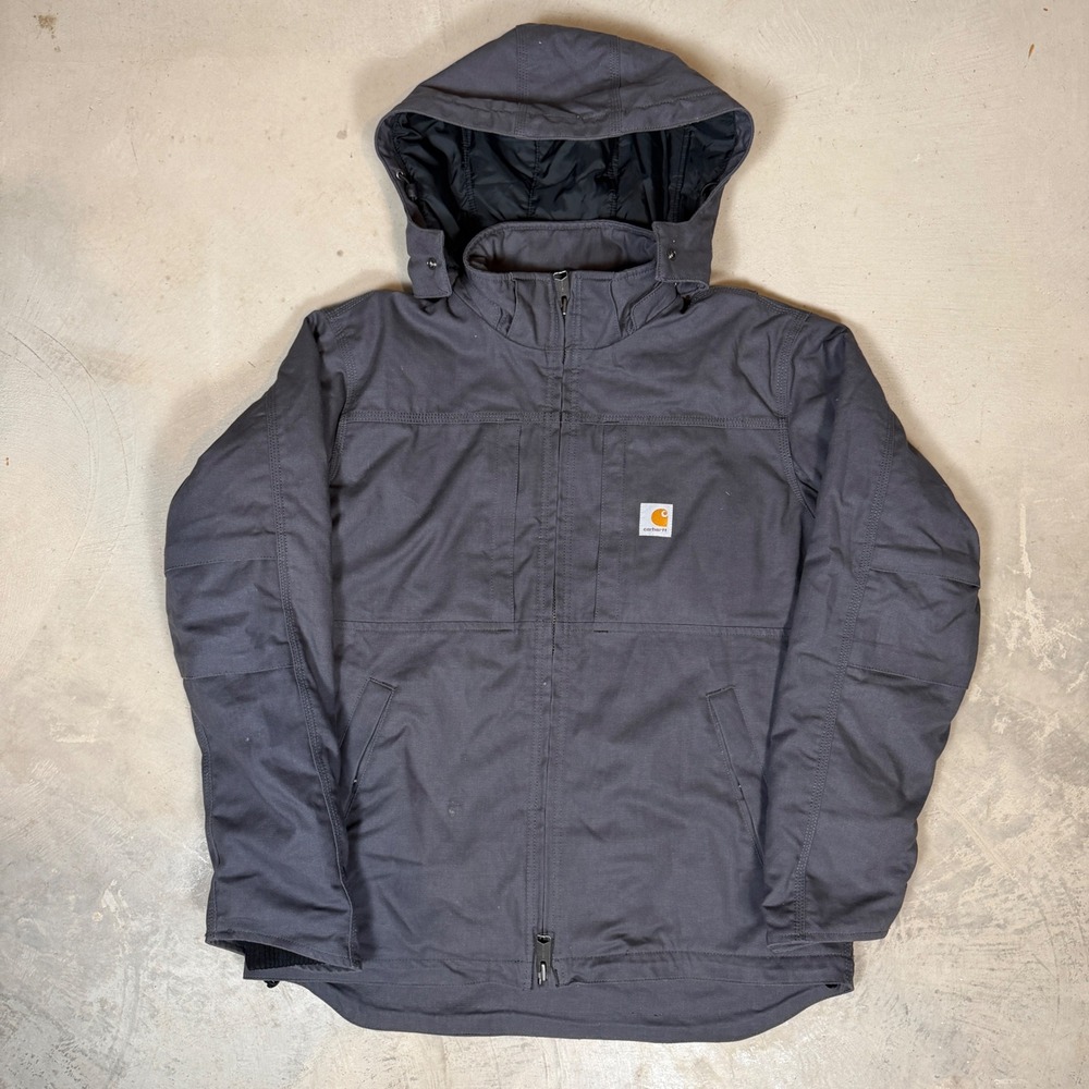 Carhartt Full Swing Loose Fit Hooded Jacket OJ2207-M Charcoal Gray Mens Medium